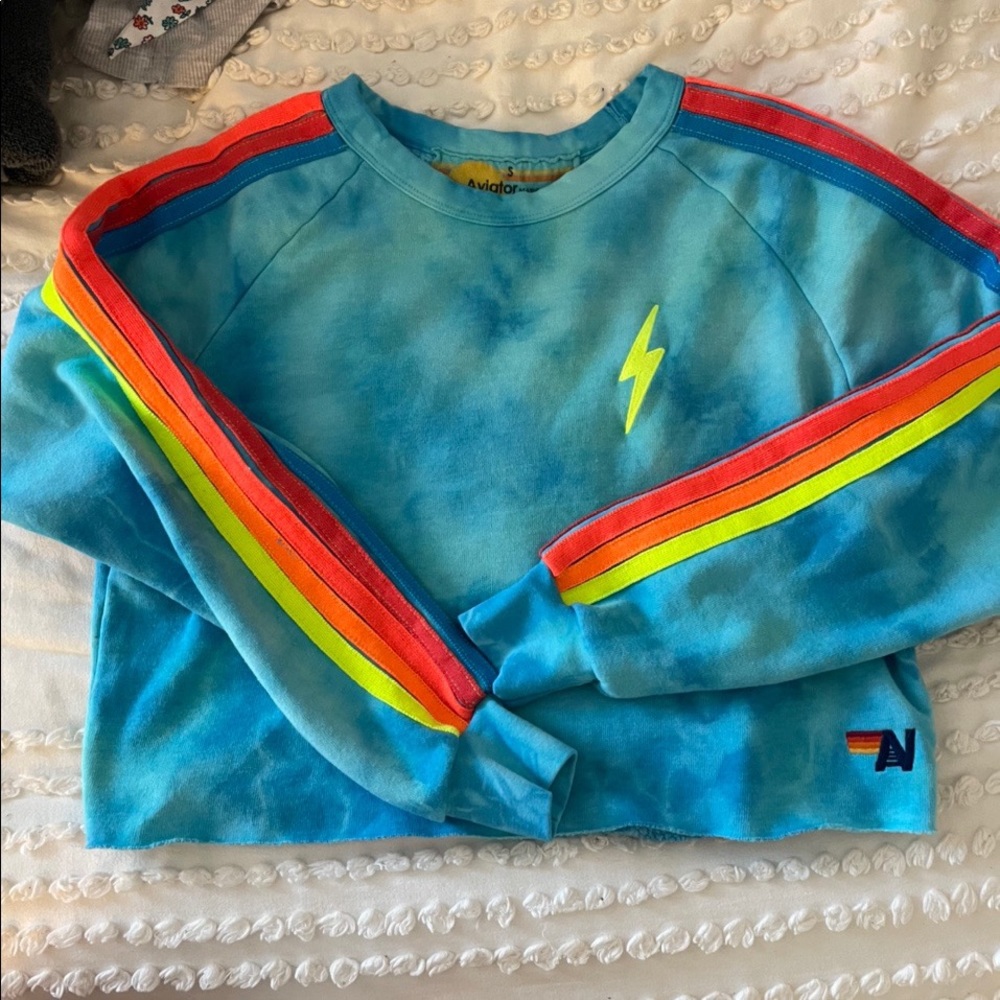 Aviator Nation Cropped Crewneck